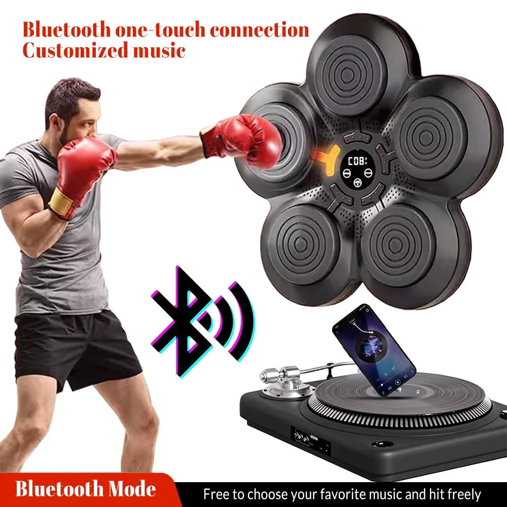 Smart Electronic Music Boxing Machine, Wall Mounted Boxing Training Punching Equipment, Smart Boxing Target Machine for Home, Indoor and Gym Use